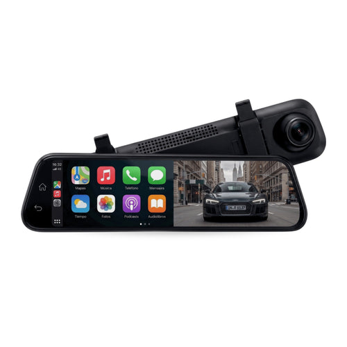 Dynocam Elite: espejo retrovisor con cámara 4K, cámara trasera y CarPlay y Android Auto inalámbricos