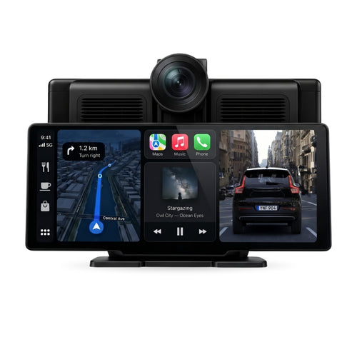 Dynocam Esgo: pantalla para coche de 10,26" con CarPlay y Android Auto inalámbricos y cámara 4K